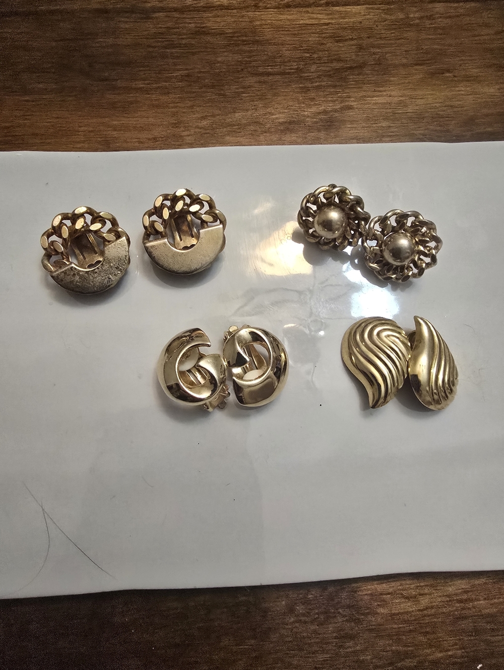 Gold-Tone Women's Clip On Earrings Set Of 4: Classic Fashion Jewelry